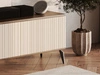 TV-Lowboard mit Türen und LED Vinni Dunkler Walnuss Cashmere