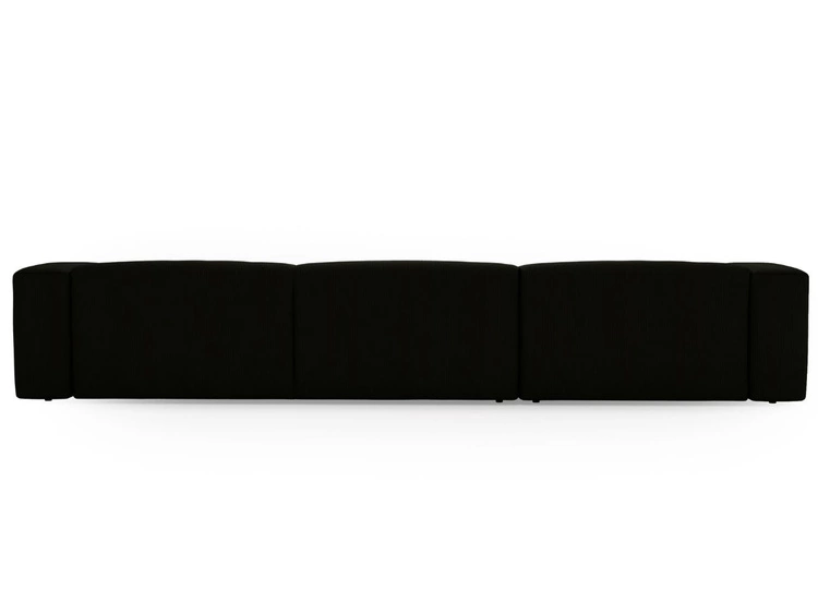 Wohnlandschaft Universell Moderne Cord Ecksofa Landi Schwarz