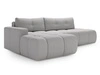 Ecksofa L-Form Links mit Schlaffunktion und Bettkasten Montero Grau