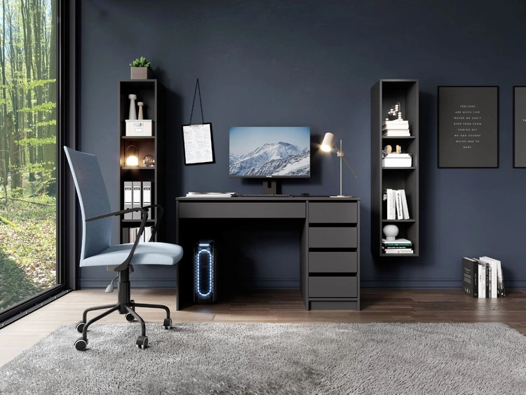 Schreibtisch mit Schubladen Anes Anthrazit