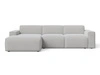 Ecksofa L-Form Links Lavia Bouclé-Stoff Grau