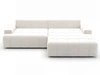 Ecksofa L-Form mit Schlaffunktion und Bettkasten Tulio Rechts Creme