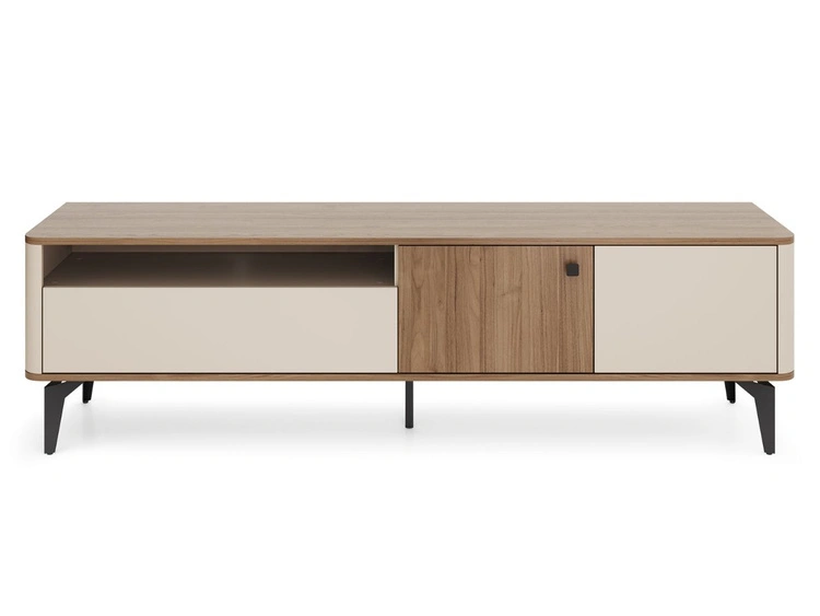 TV-Schrank mit Seitenschränken, 180 cm, Arelis Kaschmir, Royal Nussbaum