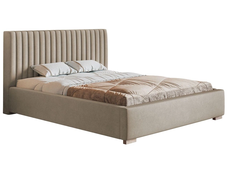 Polsterbett mit Bettkasten und Lattenrost 160x200 Toscania Beige