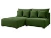 Ecksofa L-Form Links mit Schlaffunktion und Bettkasten Ronni Grün
