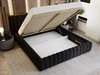 Polsterbett mit Bettkasten und Lattenrost 120x200 Bliss Schwarz