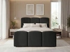 Boxspringbett mit Bettkasten 120x200 Campi Schwarz