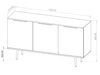 Türkommode 150 cm Nemi Schwarzer Graphit Braun