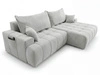 Ecksofa L-Form mit Schlaffunktion und Bettkasten Tulio Rechts Grau