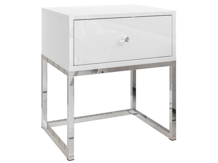 Glänzendes Weiß \ Griffe \ Silber