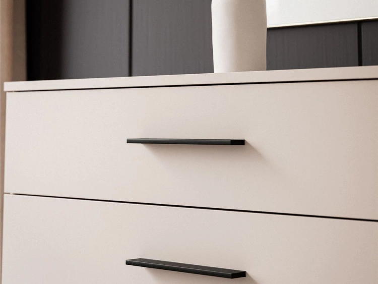 Kommode mit Türe, Schubladen und LED-Beleuchtung Nuveo Kaschmir