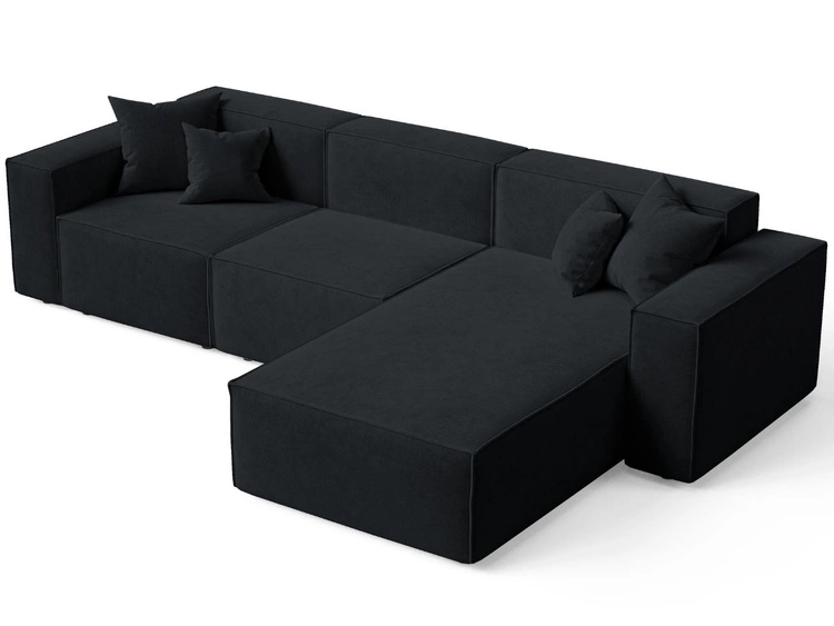 Ecksofa L-Form Rechts Arizona Schwarz