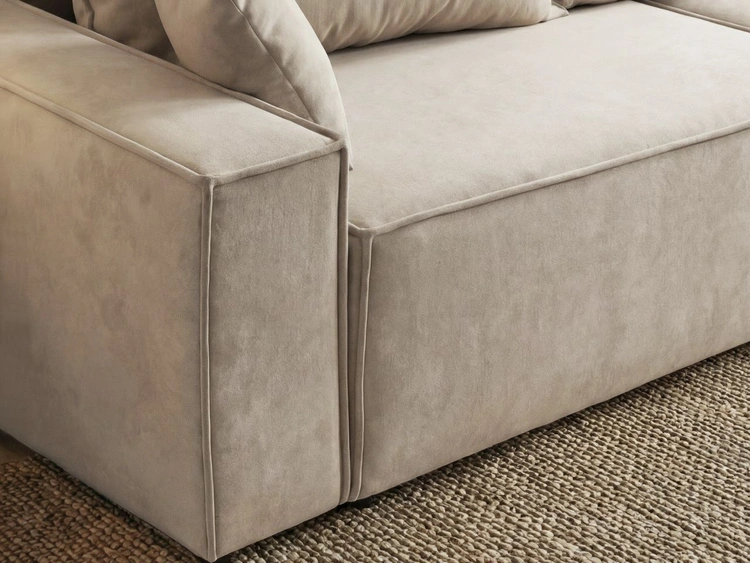 Schlafsofa mit Bettfunktion und Bettkasten Sivra Beige