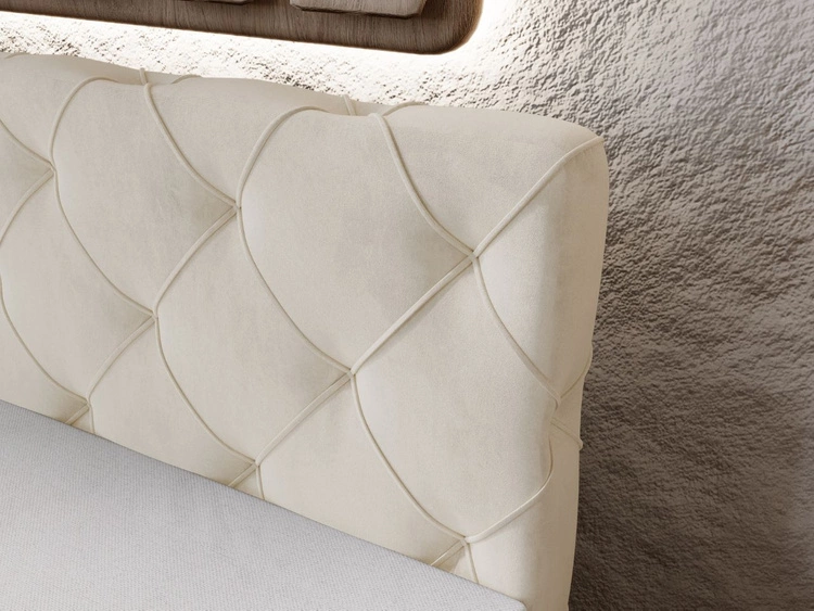 Boxspringbett mit Bettkasten 200x200 Napoli Beige