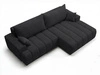 Ecksofa L-Form Rechts mit Schlaffunktion und Bettkasten Caleo Schwarz
