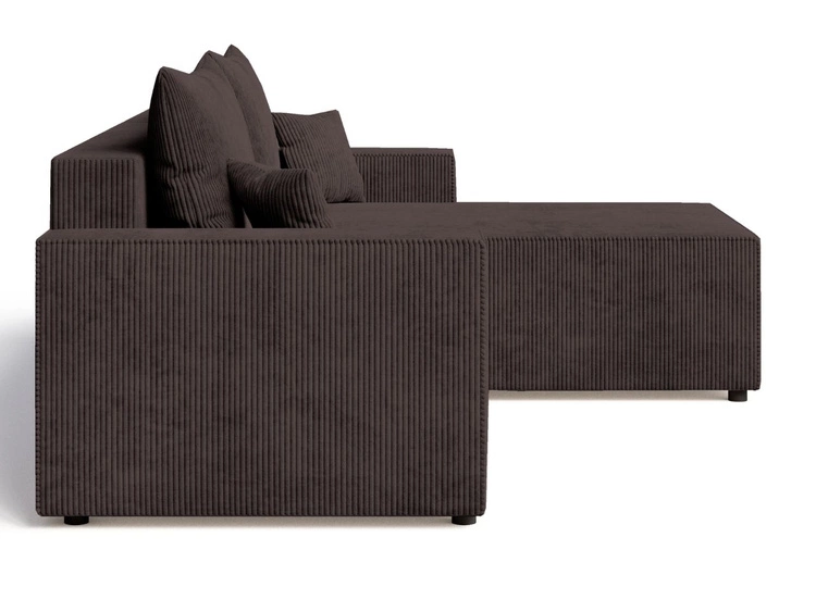 Ecksofa L-Form mit Schlaffunktion und Bettkasten Nivo Braun