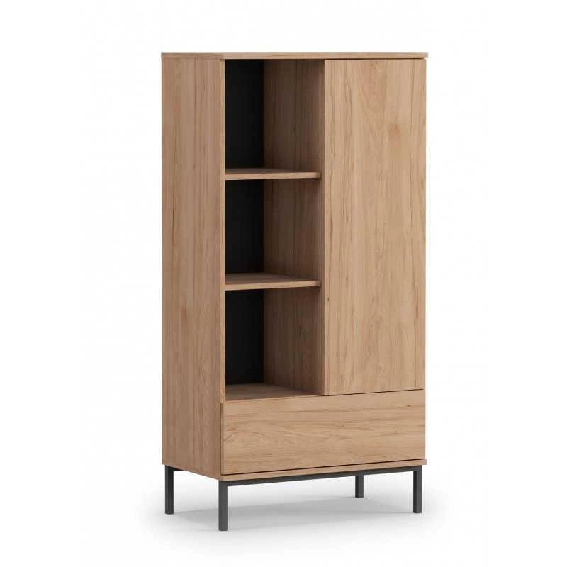 Bücherregal auf Beinen 140 cm Soroko – Natürliches Hickory