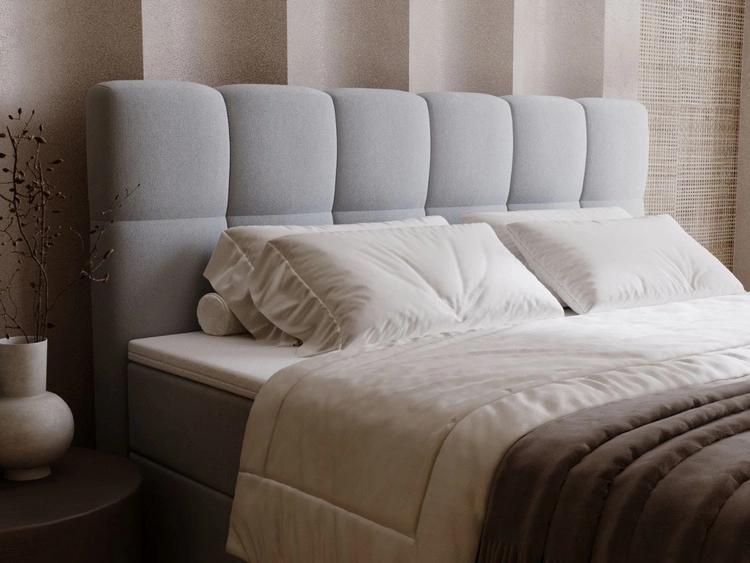 Boxspringbett mit Bettkasten 160x200 Maison Grau