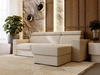 Ecksofa L-Form mit Schlaffunktion und Bettkasten Scala Beige