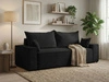 Schlafsofa mit Bettfunktion und Bettkasten Sivra Schwarz