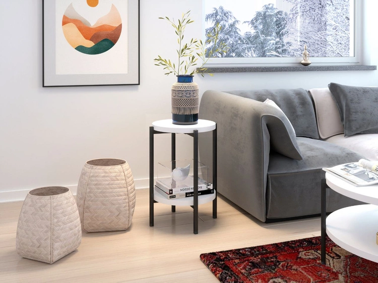 Beistelltisch Sevilla Weiß Matt