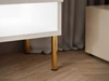 TV-Schrank 90 cm mit LED-Beleuchtung und goldenen Metallbeinen Aurelie Kaschmir matt