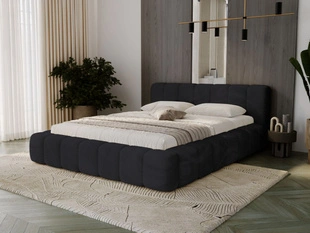 Polsterbett mit Bettkasten und Lattenrost 120x200 Ibiza Schwarz