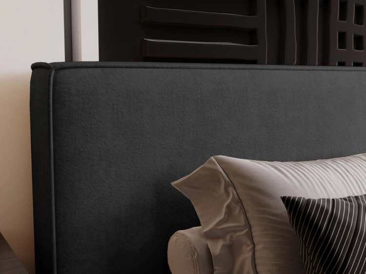 Polsterbett mit Bettkasten und Lattenrost 140x200 Monaco Dunkelgrau