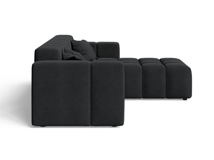 Ecksofa L-Form Rechts Moderne Ecksofa Loopo Schwarz
