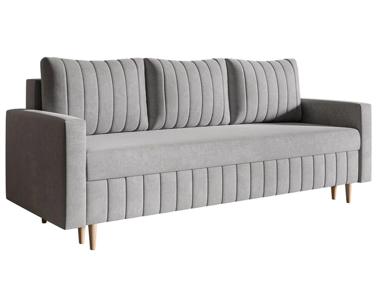 Schlafsofa mit Bettfunktion und Bettkasten Castelo Grau