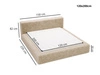 Polsterbett mit Bettkasten und Lattenrost 120x200 Enjoy Beige