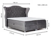 Boxspringbett mit Bettkasten 160x200 Kate Schwarz
