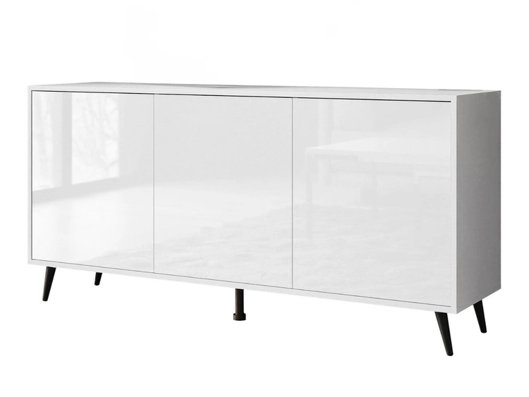 Glänzendes Weiß \ 12 cm \ Schwarz