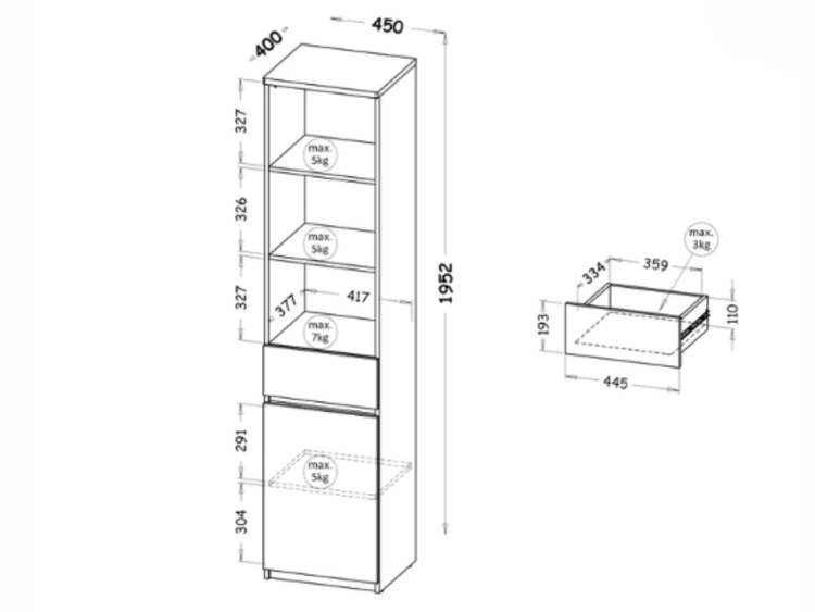 Möbel-Set für Jugendzimmer Arcadia Weiß
