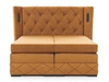 Boxspringbett mit Bettkasten 140x200 Neria Lux Dunkelgrau