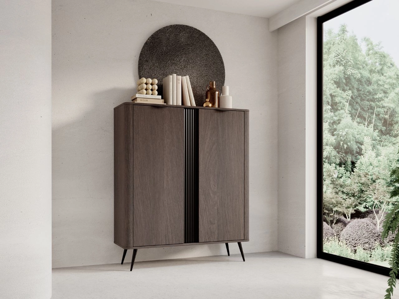 Hochkommode mit zwei Türen Magico Eiche Dunin