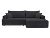 Ecksofa L-Form Rechts mit Schlaffunktion und Bettkasten California Schwarz