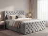 Boxspringbett mit Bettkasten 160x200 Montego Hellgrau