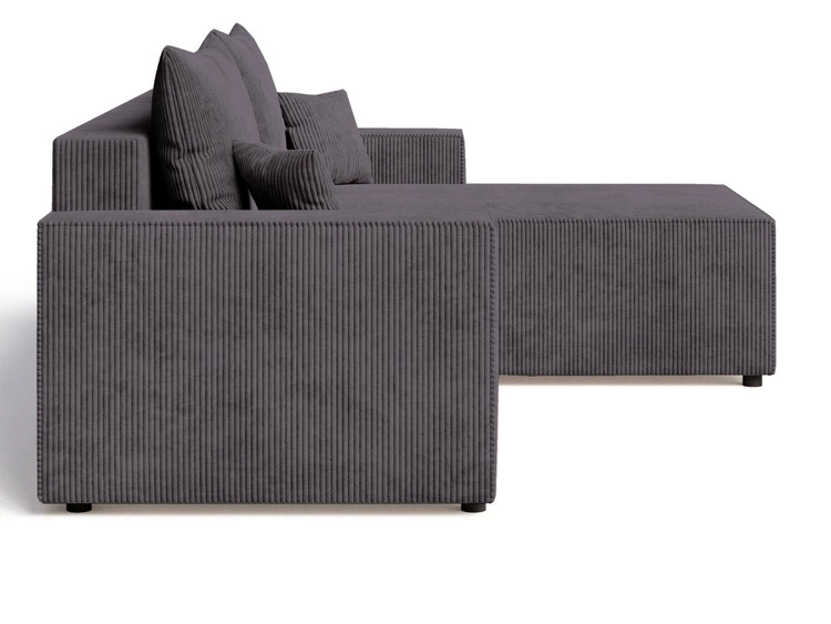 Ecksofa L-Form mit Schlaffunktion und Bettkasten Nivo Graphit
