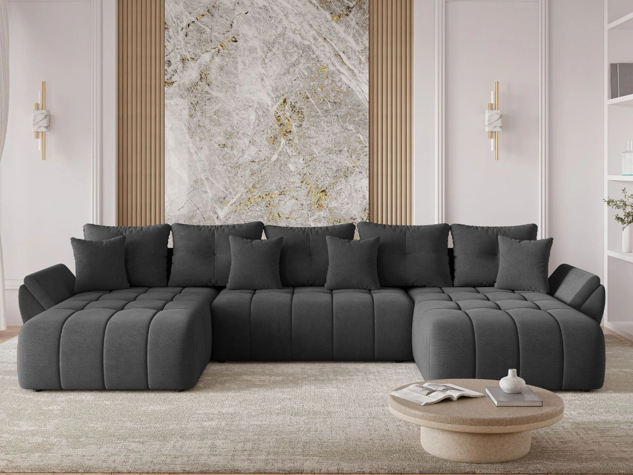 Wohnlandschaft Decor U Anthrazit