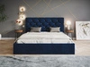 Polsterbett mit Bettkasten und Lattenrost 140x200 Selva Dunkelblau