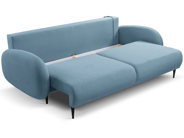 Schlafsofa mit Bettfunktion und Bettkasten Alta Blau