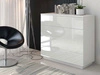 Kommode mit vier Schubladen und LED-Beleuchtung Nuveo Weiß Hochglanz