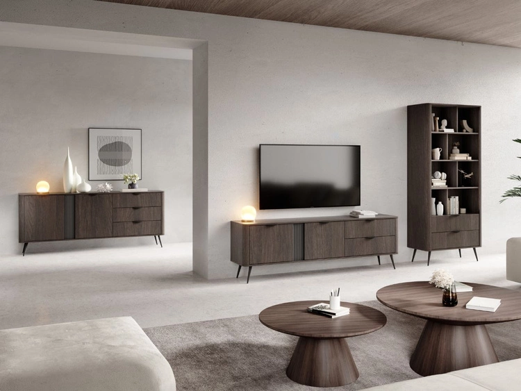 Hochkommode mit Türen und Schubladen Magico Eiche Dunin