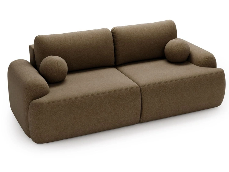 Sofa mit Schlaffunktion und Bettkasten Aurio Braun