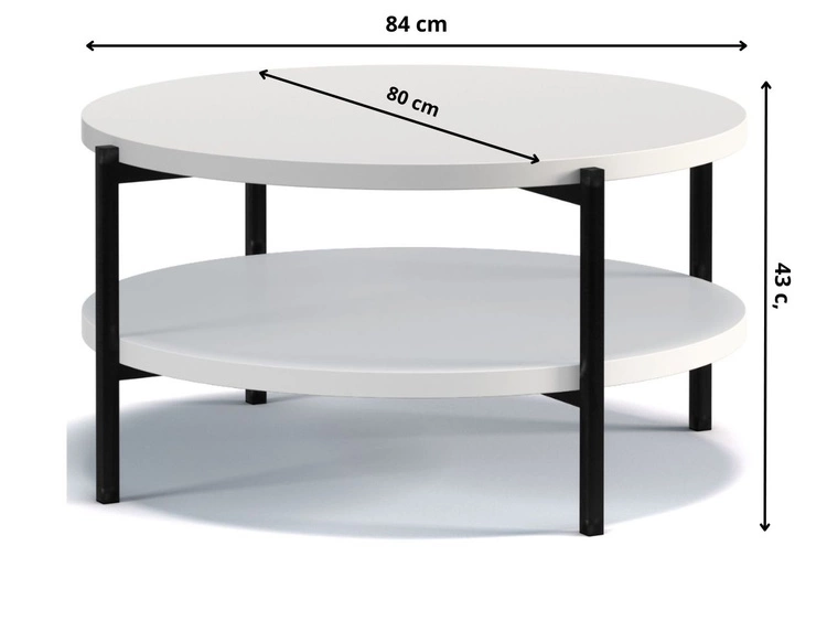 Doppel-Couchtisch Sevilla Weiß Matt