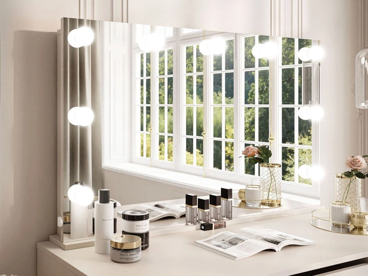 Spiegel mit LED-Beleuchtung für das Schlafzimmer Melo Elite Kaschmir