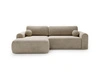 Ecksofa L-Form mit Schlaffunktion und Bettkasten Savana Links Beige
