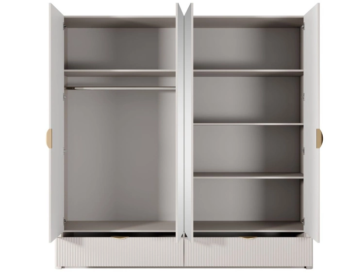 Kleiderschrank mit Spiegel Latina Beige