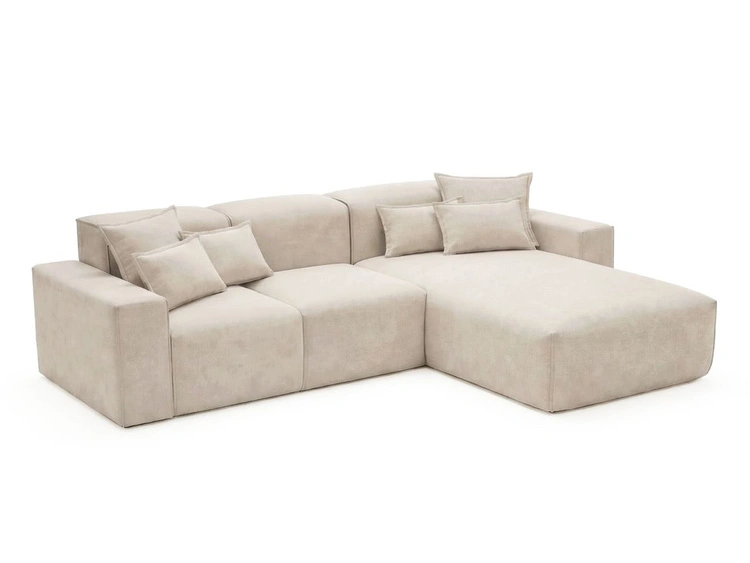 Ecksofa L-Form Rechts Moderne Ecksofa Leni Beige